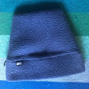 Retro REI Blue Fleece Hat One Size